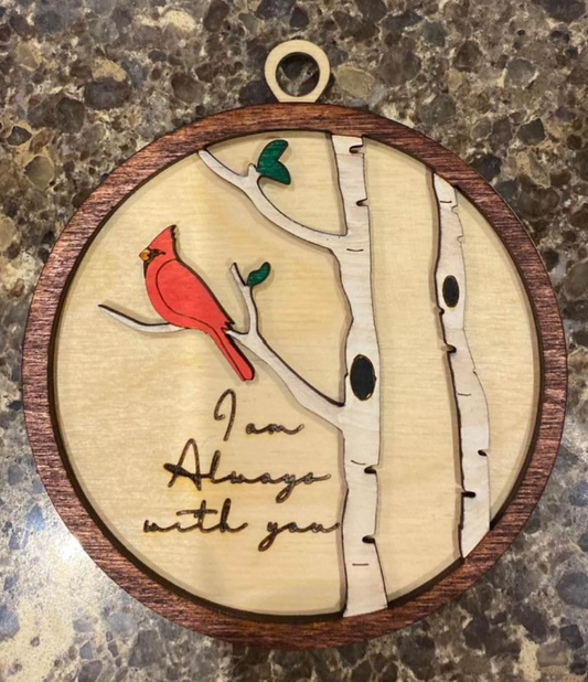 Cardinal Ornament- I am always with you